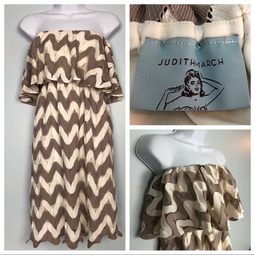 Judith March ruffled top strapless dress